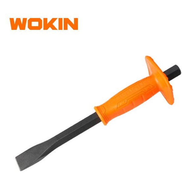 საჭრისი ბრტყელი პირით Wokin 255110, 22*16*250mm, Cold Chisel, Black/Orange