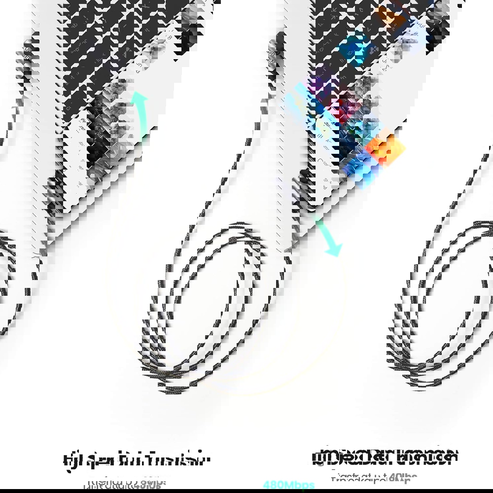 USB კაბელი UGREEN US176 (20856), 18W, USB-A to Type-C 90 Degree Cable, 1m, Space Grey