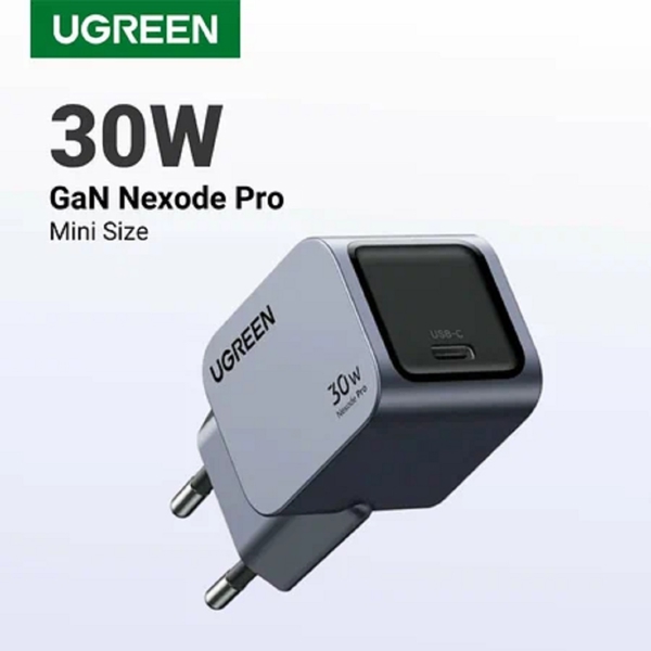 მობილურის დამტენი UGREEN X703 (35006) Nexode Pro, 30W, USB-C, Grey