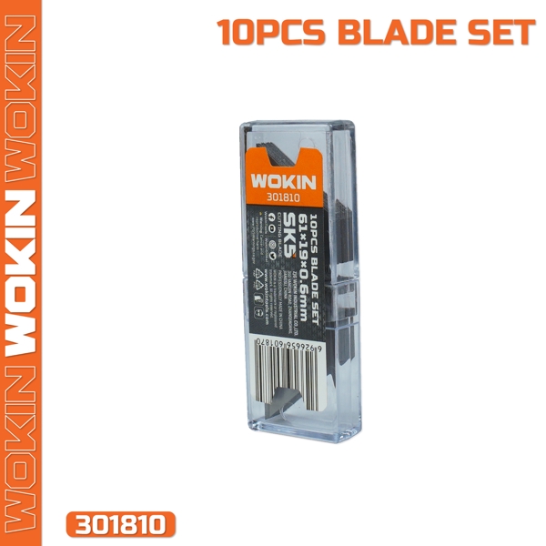 Blade Set Wokin 301810, 61*19mm, 10Pcs, Silver