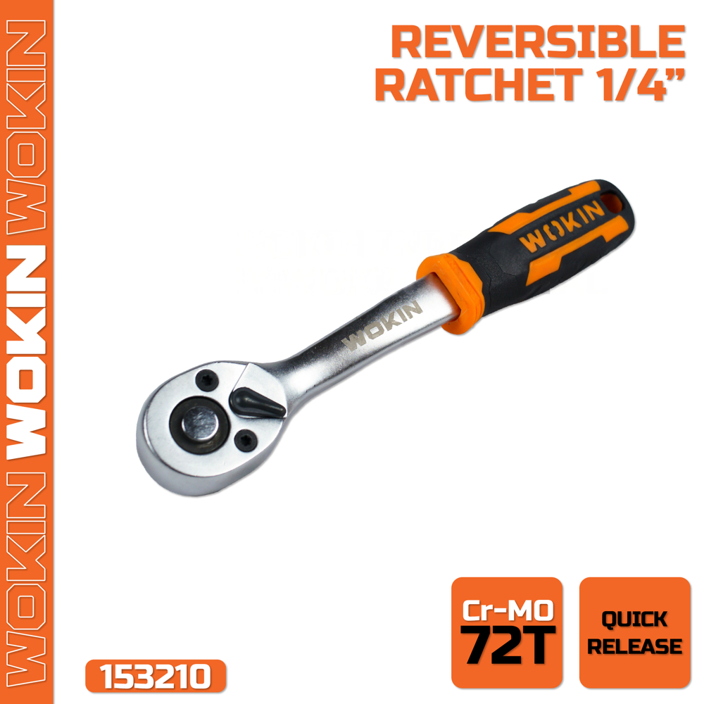 Reversible Ratchet Wokin 153210, 1/4″, (INDUSTRIAL), Silver