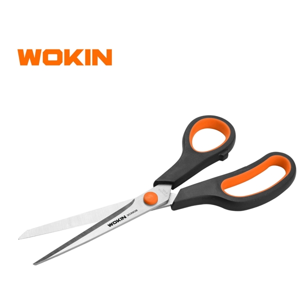 Household Scissors Wokin 303908, 8", Black/Orange