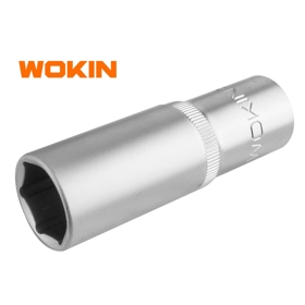 ქანჩის გასაღების გრძელი პირი Wokin 154614, 1/2″, 14MM, Drive Deep Socket (INDUSTRIAL), Silver