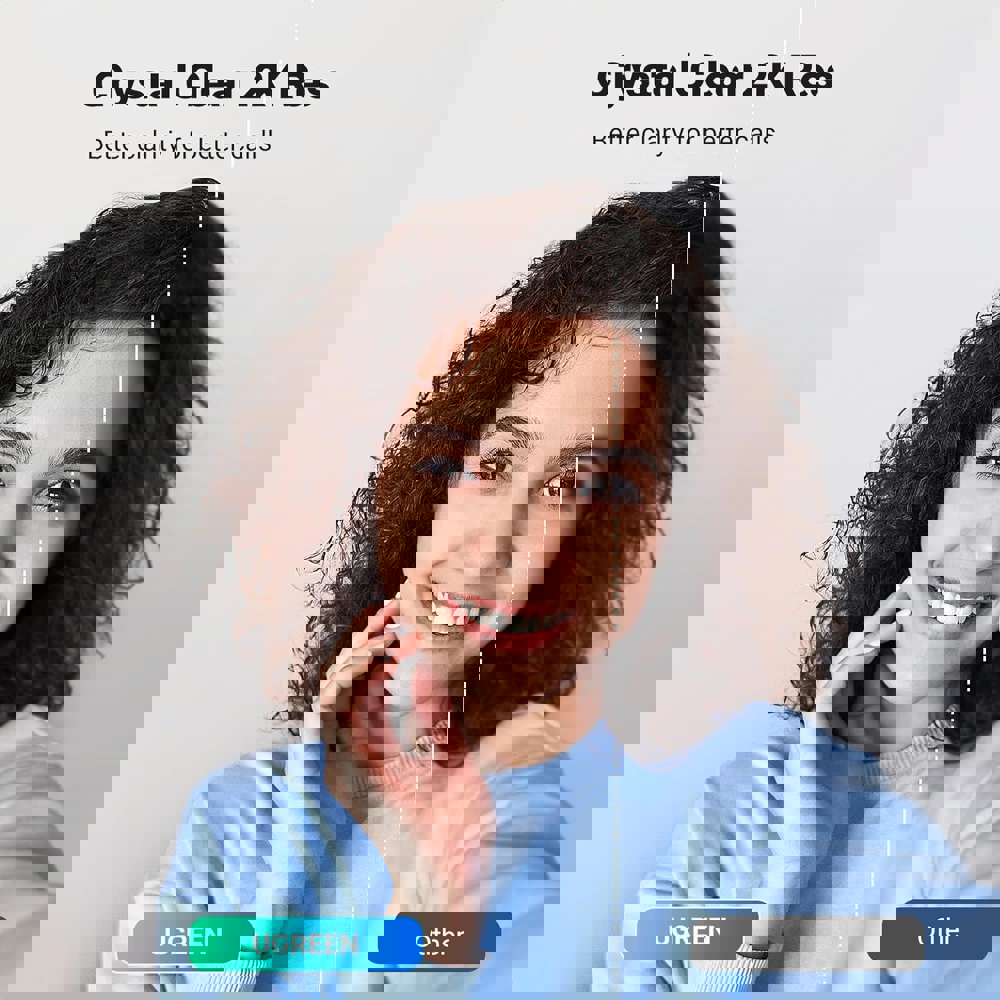 ვებკამერა UGREEN CM778 (35626), 2K, Built-in Microphone, Webcam, Black