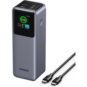 UGREEN PB722 (35525B) Nexode with Smart Digital Display, 25000mAh, USB-C, USB, Power Bank, Grey