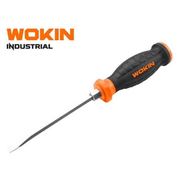 Go-Through Screwdriver Wokin 201553, SL5.5, 75MM, (INDUSTRIAL), Black