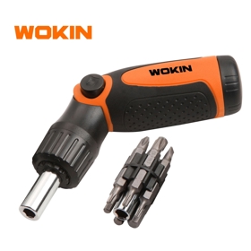 სახრახნისი სათადარიგო პირებით Wokin 206314, 14 in 1 Ratchet Screwdriver, Black