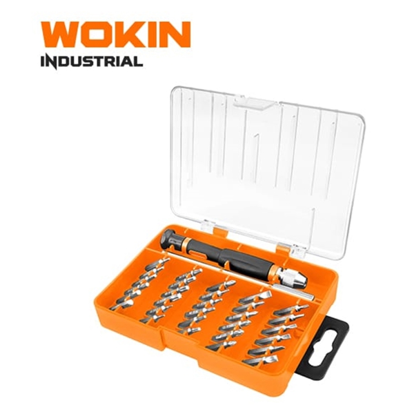 სახრახნისის ნაკრები Wokin 207132, 32Pcs, Precision Tool Set (INDUSTRIAL), Black