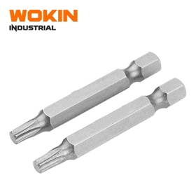 სახრახნისის საცვლელი პირები Wokin 210930, 2Pcs, T30, 50MM, Screwdriver Bit Set (INDUSTRIAL), Silver