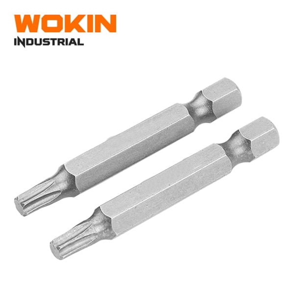 სახრახნისის საცვლელი პირები Wokin 210930, 2Pcs, T30, 50MM, Screwdriver Bit Set (INDUSTRIAL), Silver