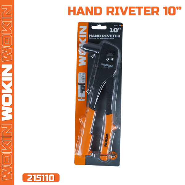 Hand Riveter Wokin 215110, 10″, Black/Orange