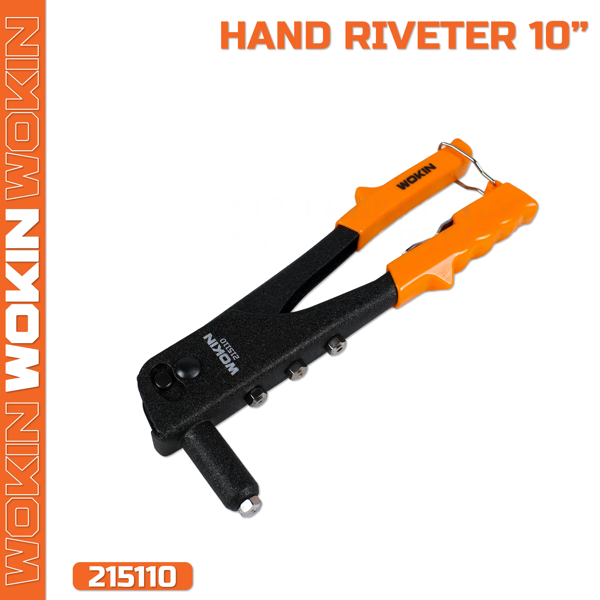 Hand Riveter Wokin 215110, 10″, Black/Orange