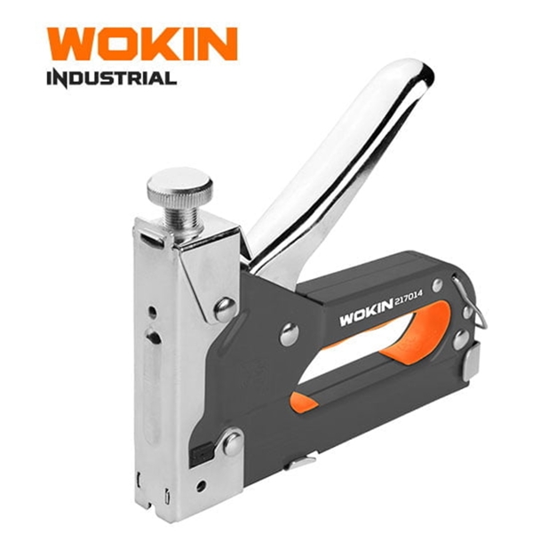 სტეპლერის თოფი Wokin 217014, 4-14MM, Heavy Duty 3 Way Staple Gun (INDUSTRIAL), Silver/Black