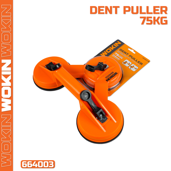 მინის დამჭერი დგუში Wokin 664003, 75Kg, Suction Cup Lifter, Orange