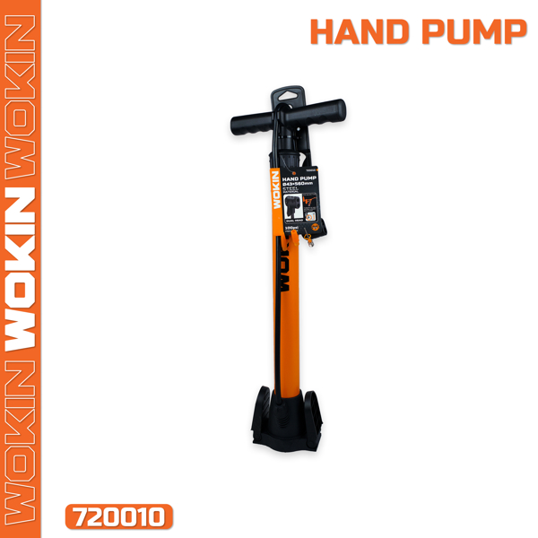 მექანიკური ნასოსი Wokin 720010, 100PSI, Hand Pump, Black/Orange