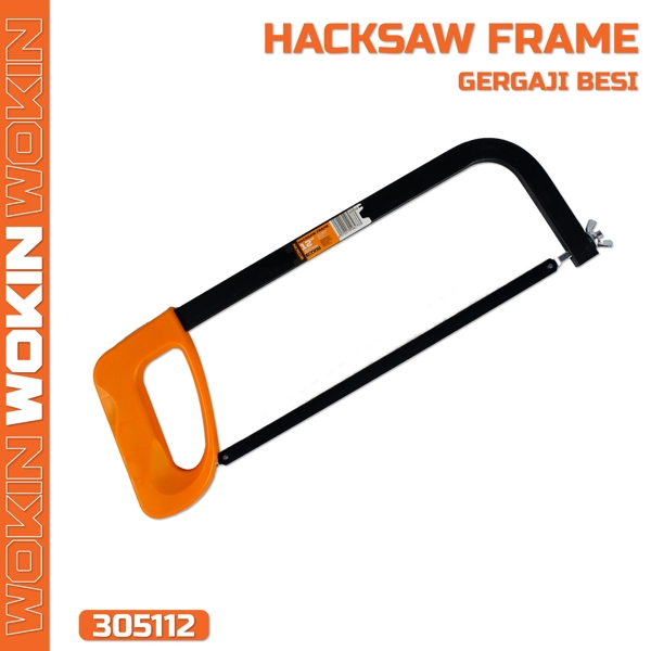 მეტალის საჭრელი ხერხი Wokin 305112, 300mm, Hacksaw Frame, Orange/Black