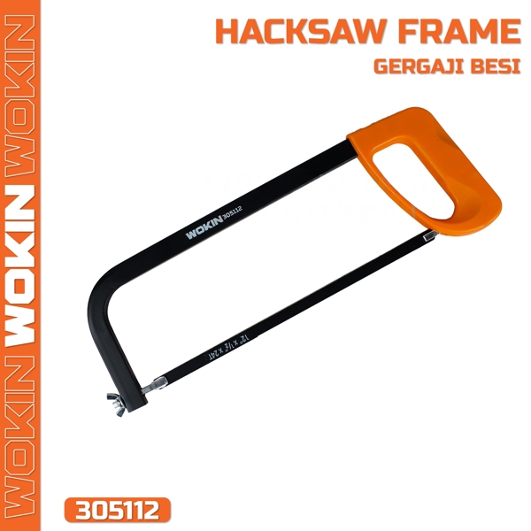 მეტალის საჭრელი ხერხი Wokin 305112, 300mm, Hacksaw Frame, Orange/Black