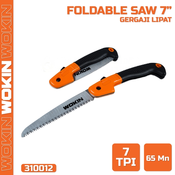 დასაკეცი ხერხი Wokin 310012, 180mm, Foldable Saw, Black/Orange