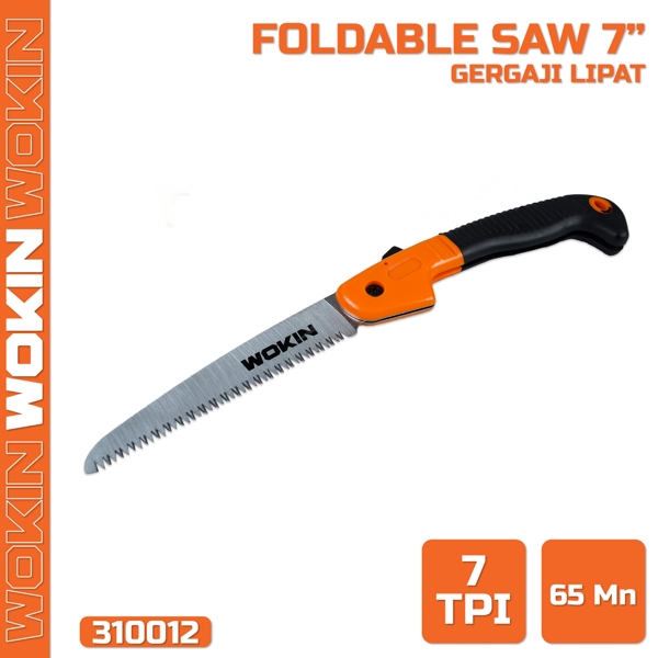 დასაკეცი ხერხი Wokin 310012, 180mm, Foldable Saw, Black/Orange