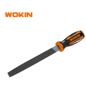 ქლიბი ბრტყელი ზედაპირით Wokin 320008, 8", Steel Files, Black/Orange