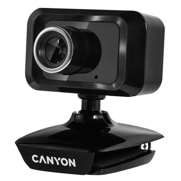 ვებკამერა Canyon CNE-CWC1, 1.3MP, Built-in Microphone, Webcam, Black