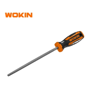 ქლიბი მრგვალი ზედაპირით Wokin 320208, 8", Steel Files, Black/Orange