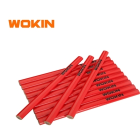 სადურგლო ფანქარი Wokin 358812, 176mm, 12Pcs, Carpenter Pencil, Red