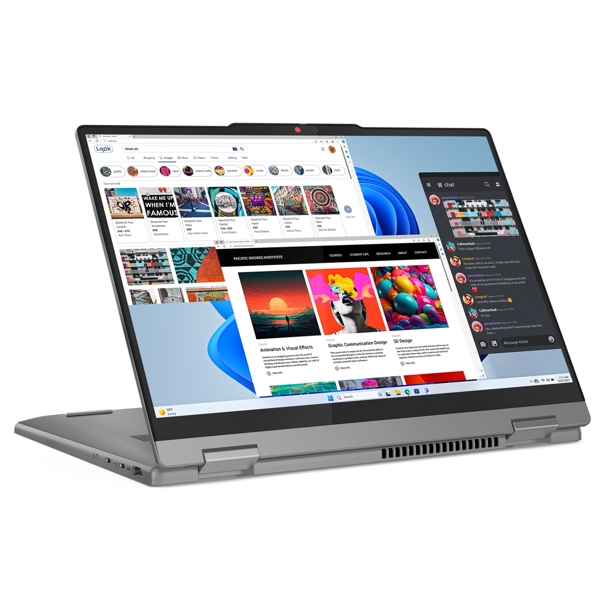 ნოუთბუქი Lenovo 83DR005ERK IdeaPad 5 2-in-1 14AHP9, 14", Ryzen 7-8845HS, 16GB, 512GB SSD, Integrated, Luna Grey