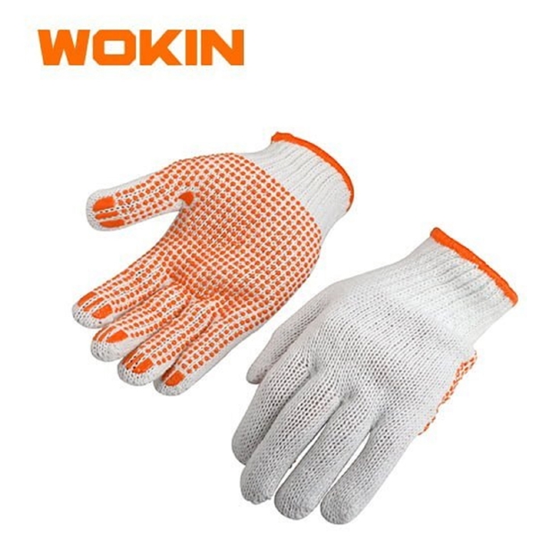 Working Gloves Wokin 451110, XL, 12Pairs, Orange/White