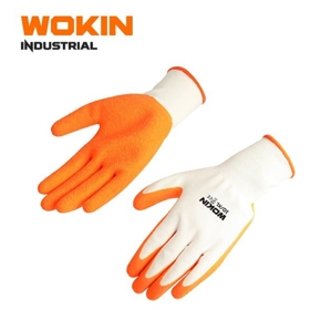 Latex Working Gloves Wokin 451710, XL, (Industrial), White/Orange