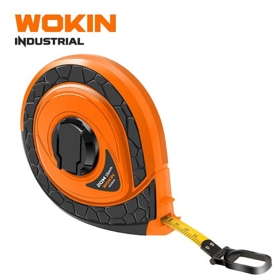 საზომი ლენტი Wokin 500650, 50mx15mm, Fibreglass Measuring Tape (Industrial), Yellow