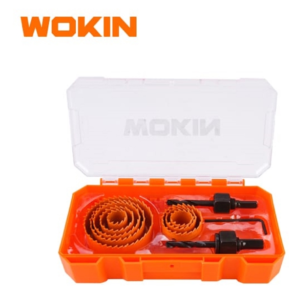 ბურღის საცვლელი პირი მეტალის Wokin 756711, 11Pcs, Hole Saw Set, Orange