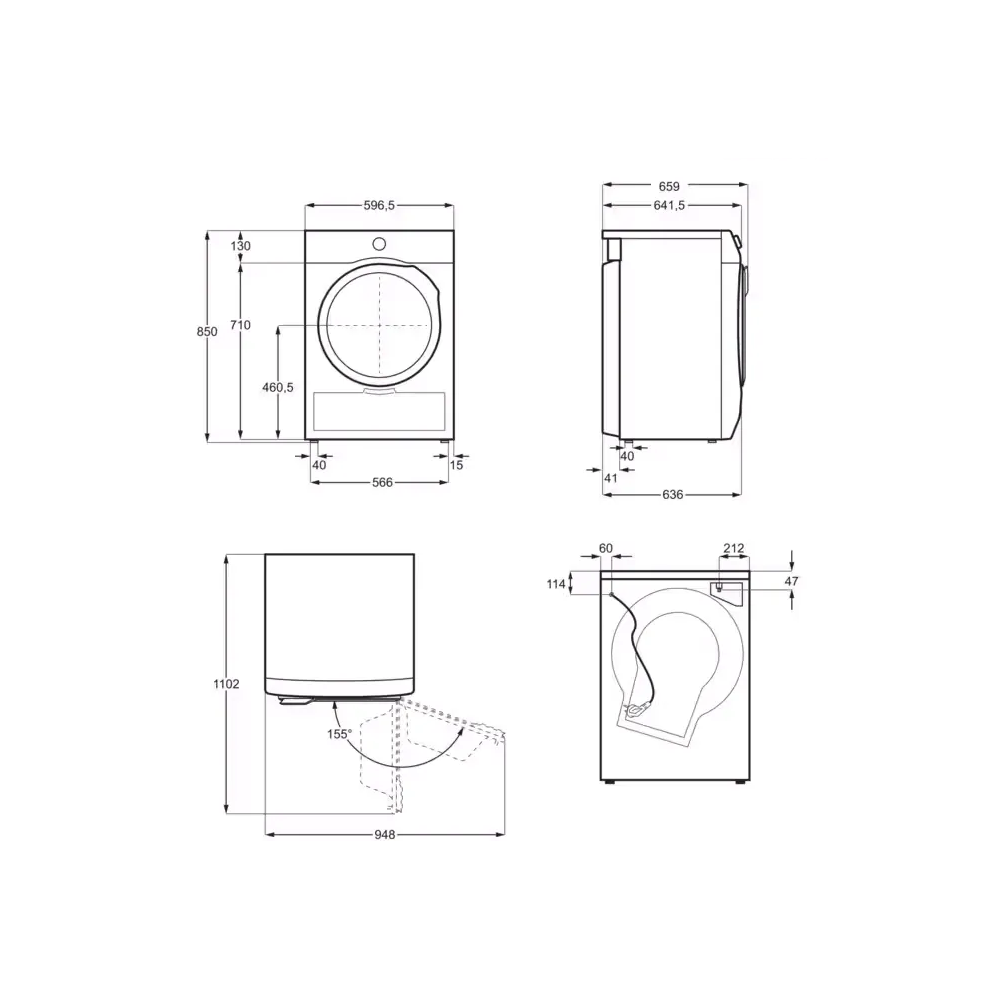 Washing Dryer Electrolux EW7D394UE, 9Kg, White