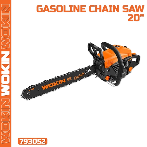 ჯაჭვური ხერხი საწვავზე Wokin 793052, 20", Gasoline Chain Saw (INDUSTRIAL), Black/Orange