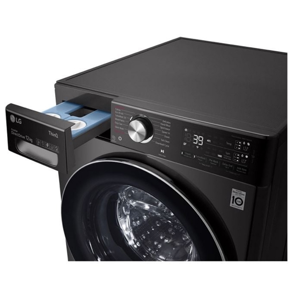 სარეცხი+საშრობი მანქანა LG F4V9BDP2EE.ABLPMEA, 12Kg, 1400Rpm, 70Db, Washing+Dryer Machine, Black