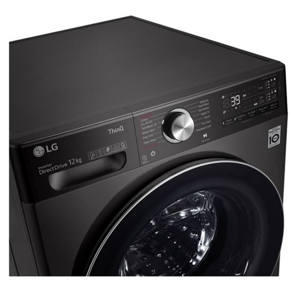 სარეცხი+საშრობი მანქანა LG F4V9BDP2EE.ABLPMEA, 12Kg, 1400Rpm, 70Db, Washing+Dryer Machine, Black