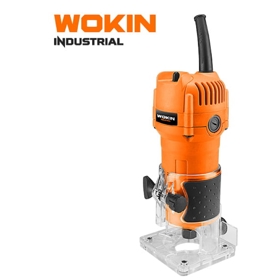 ელექტრო მინი ფრეზი Wokin 854765, 650W, Laminate Trimmer (INDUSTRIAL), Orange (110-120V US ADAPTER)