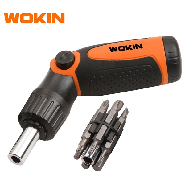 სახრახნისი სათადარიგო პირებით Wokin 206314, 14 in 1 Ratchet Screwdriver, Black