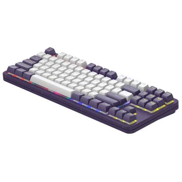 კლავიატურა Dark Project ALU87A Violet, Wired, RGB, USB, Gaming Keyboard, White/Purple