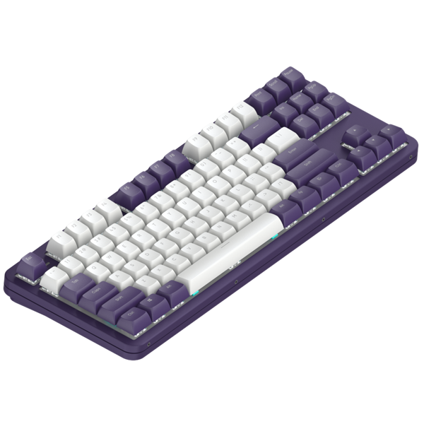 კლავიატურა Dark Project ALU87A Violet, Wired, RGB, USB, Gaming Keyboard, White/Purple