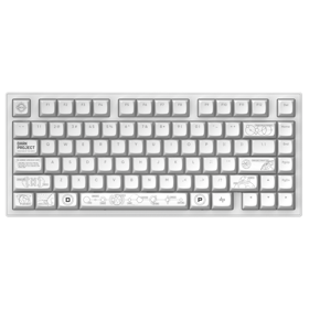 Gaming Keyboard Dark Project ALU81A Terra Nova, Wireless, RGB, BT, USB, White