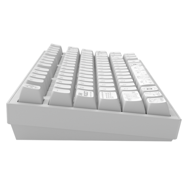 კლავიატურა Dark Project ALU81A Terra Nova, Wireless, RGB, BT, USB, Gaming Keyboard, White