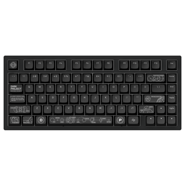 კლავიატურა Dark Project ALU81A Terra Nova, Wireless, RGB, BT, USB, Gaming Keyboard, Black