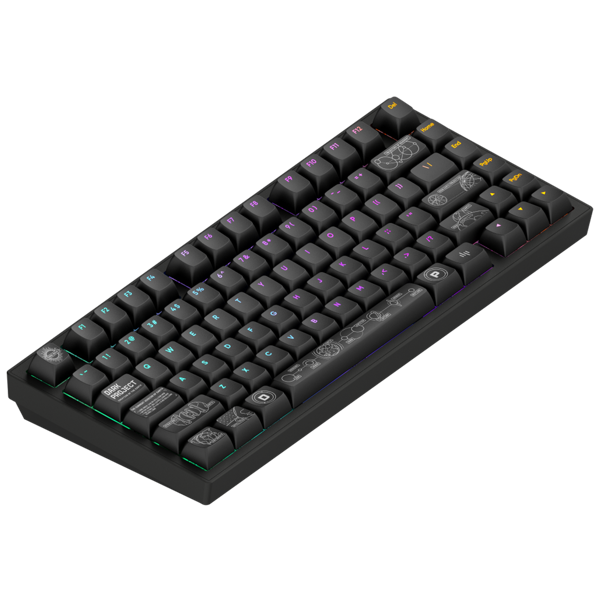 კლავიატურა Dark Project ALU81A Terra Nova, Wireless, RGB, BT, USB, Gaming Keyboard, Black