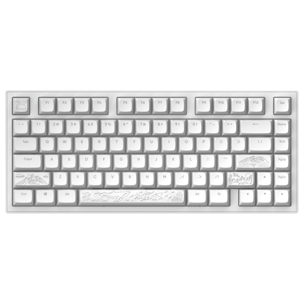 კლავიატურა Dark Project ALU81A Terra Nostra, Wired, RGB, USB, Gaming Keyboard, White