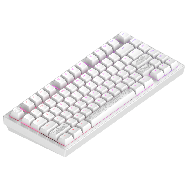 კლავიატურა Dark Project ALU81A Terra Nostra, Wired, RGB, USB, Gaming Keyboard, White