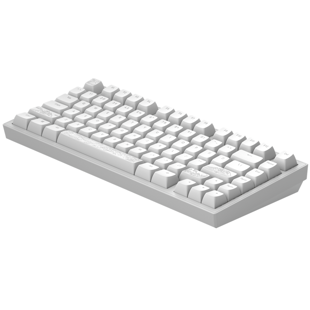 კლავიატურა Dark Project ALU81A Terra Nostra, Wired, RGB, USB, Gaming Keyboard, White