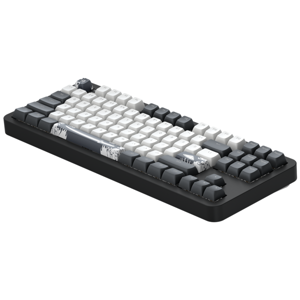 კლავიატურა Dark Project ALU87B Bushido, Wired, RGB, USB-C, Gaming Keyboard, Black/White