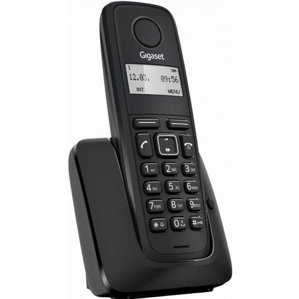 სტაციონარული ტელეფონი Gigaset S30852-H2801-S301 A116, Portable Phone, Black