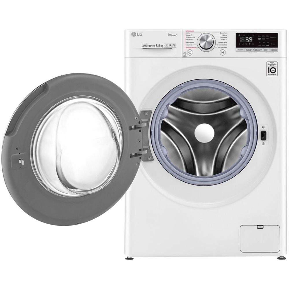 სარეცხი მანქანა LG F2V7GWL1W.ABWPMER, 8.5Kg, 1200Rpm, A, 52Db, Washing Machine, White